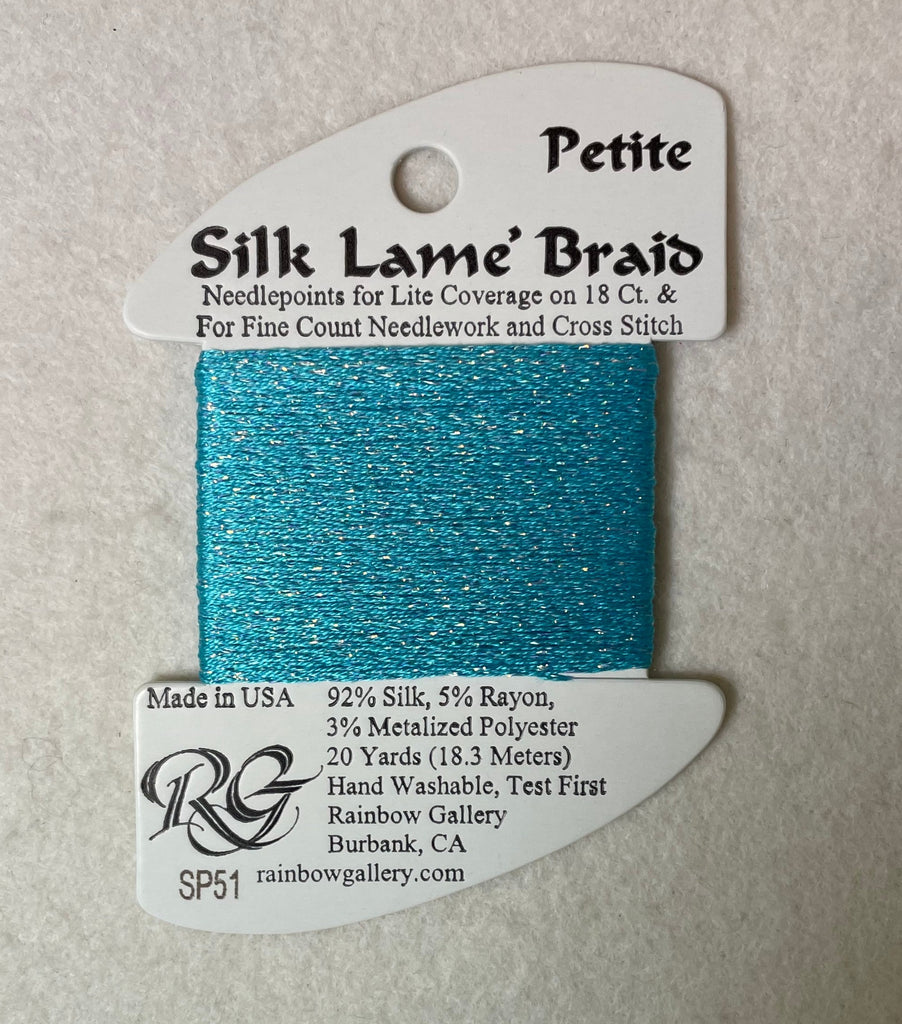 Petite Silk Lame Braid SP51 Turquoise