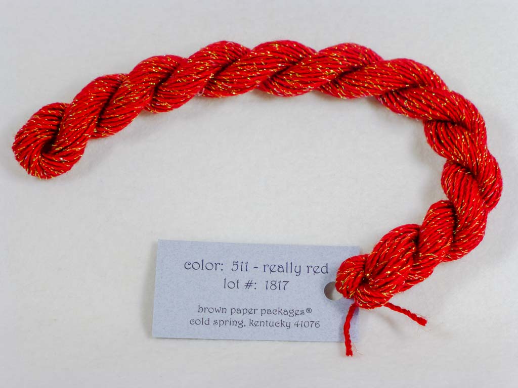 Stardust 511 Really Red by Brown Paper Packages From Beehive Needle Arts