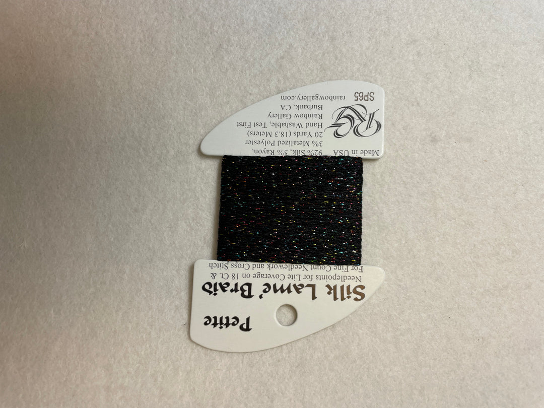 Petite Silk Lame Braid SP65 Black Sparkle