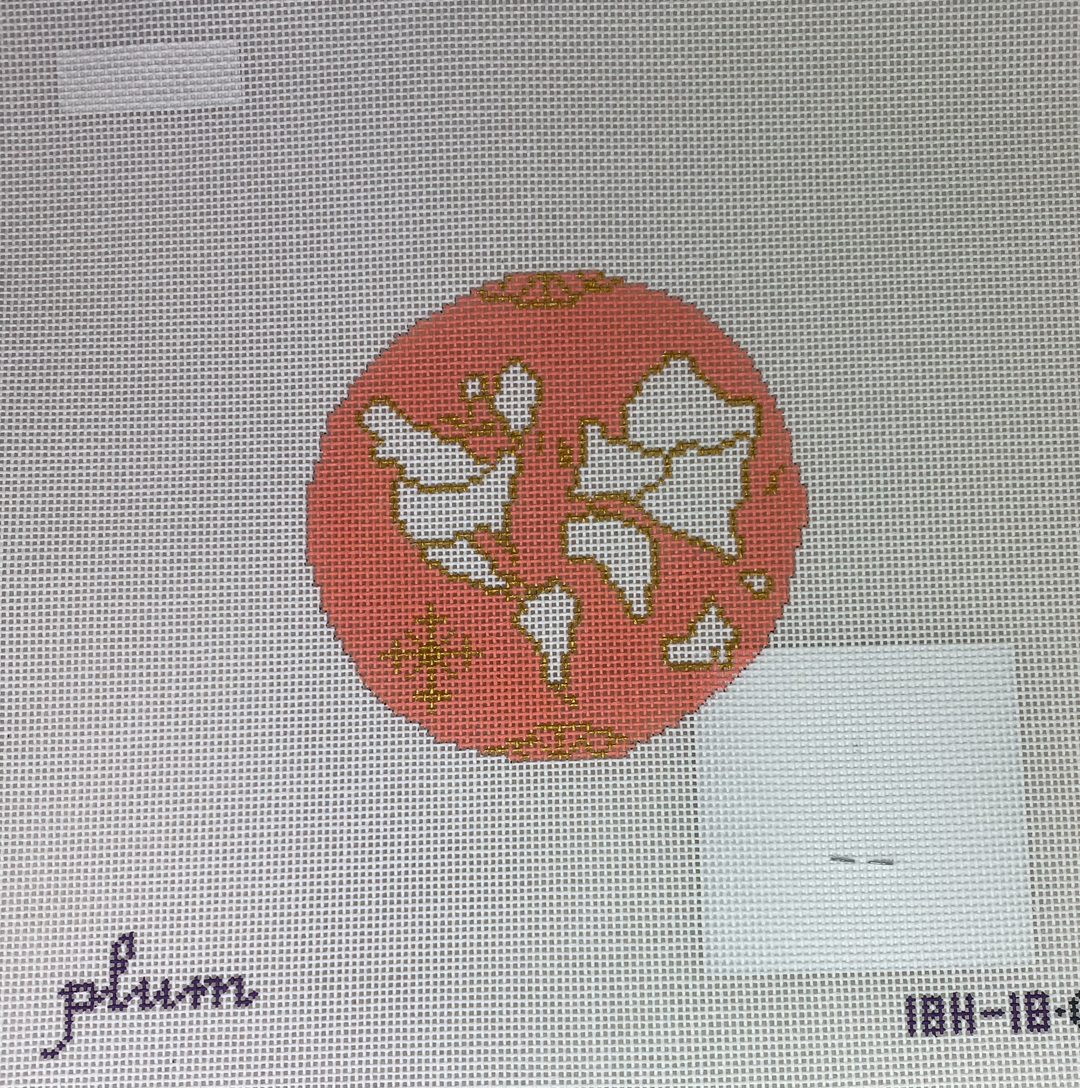 * The Plum Stitchery 18H-18C Atlas Round in Coral