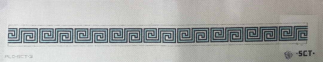 Penny Linn Designs Knot Headaband- Blue Greek Key