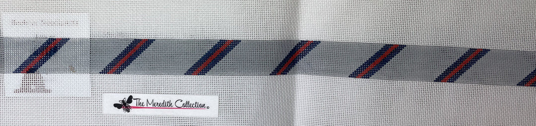 * Meredith Collection 121E Diagonal Stripe- Grey/Navy/Red