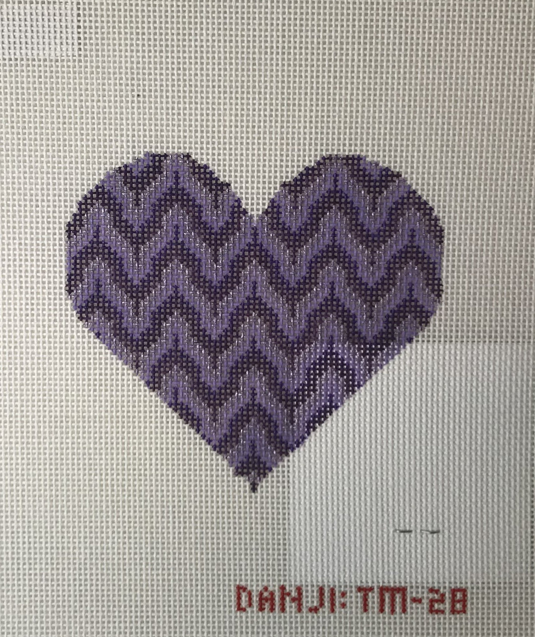 * Danji Designs TM-28 Purple Bargello Heart