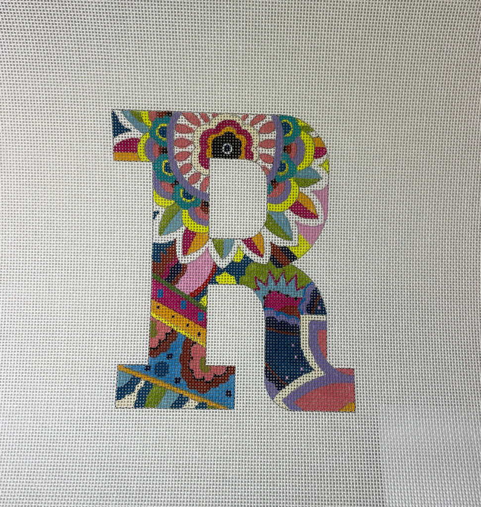 Letter R Color:blue * Colors of Praise Letter 'R' - 6in. / 18in. – Beehive Needle Arts