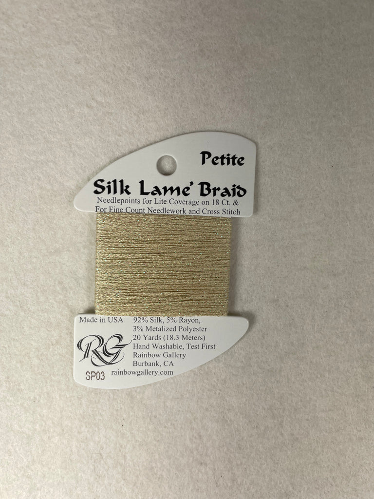 Petite Silk Lame Braid SP03 Ecru