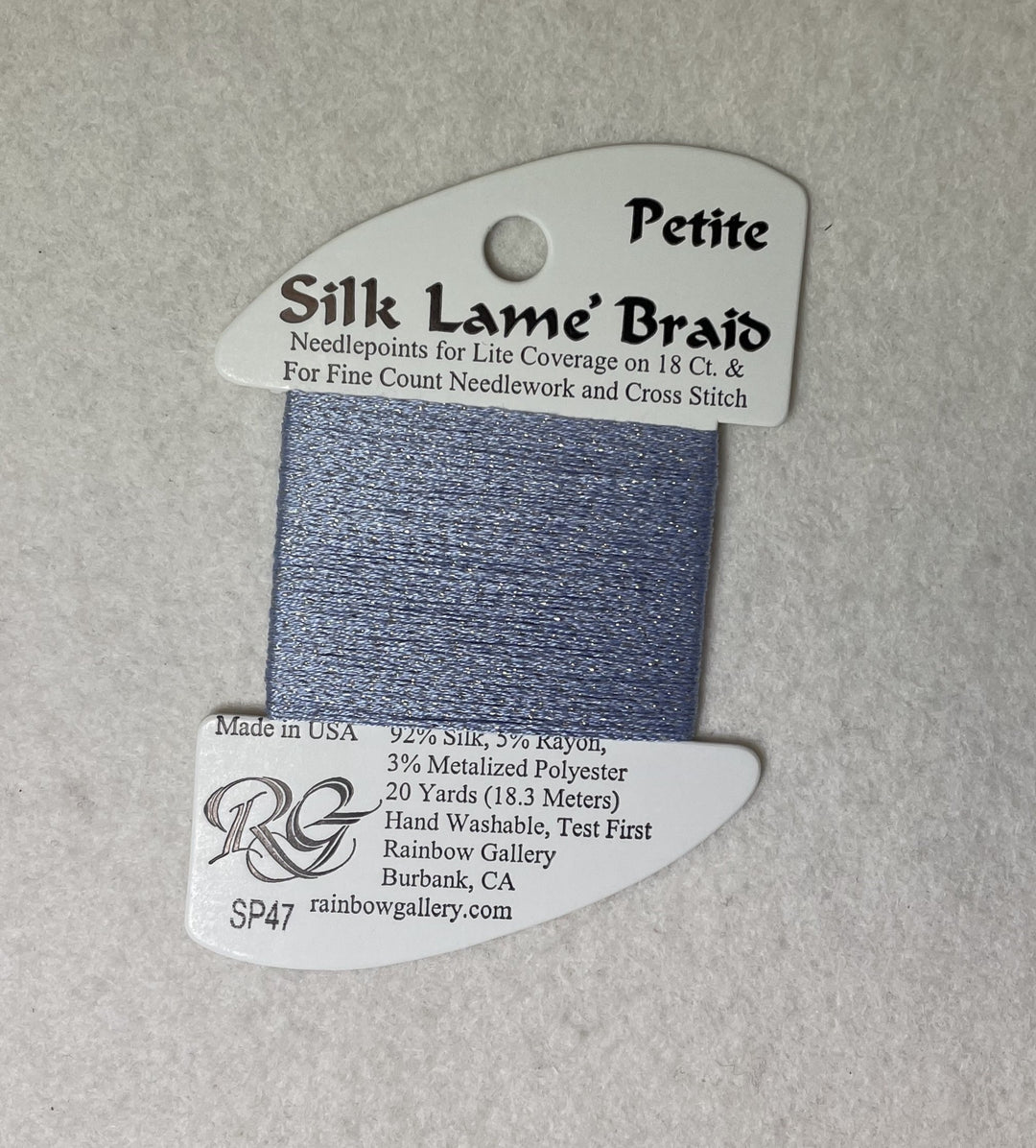 Petite Silk Lame Braid SP47 Lavender Blue