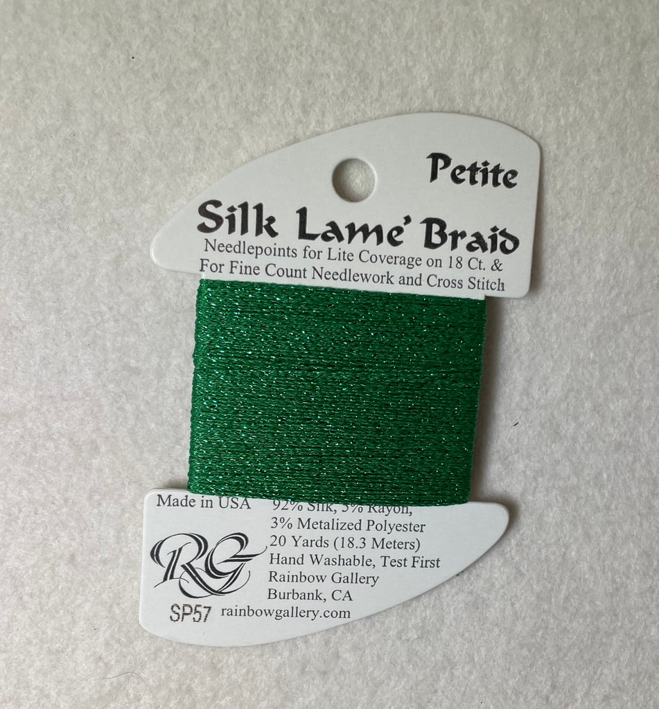 Petite Silk Lame Braid SP57 Christmas Green