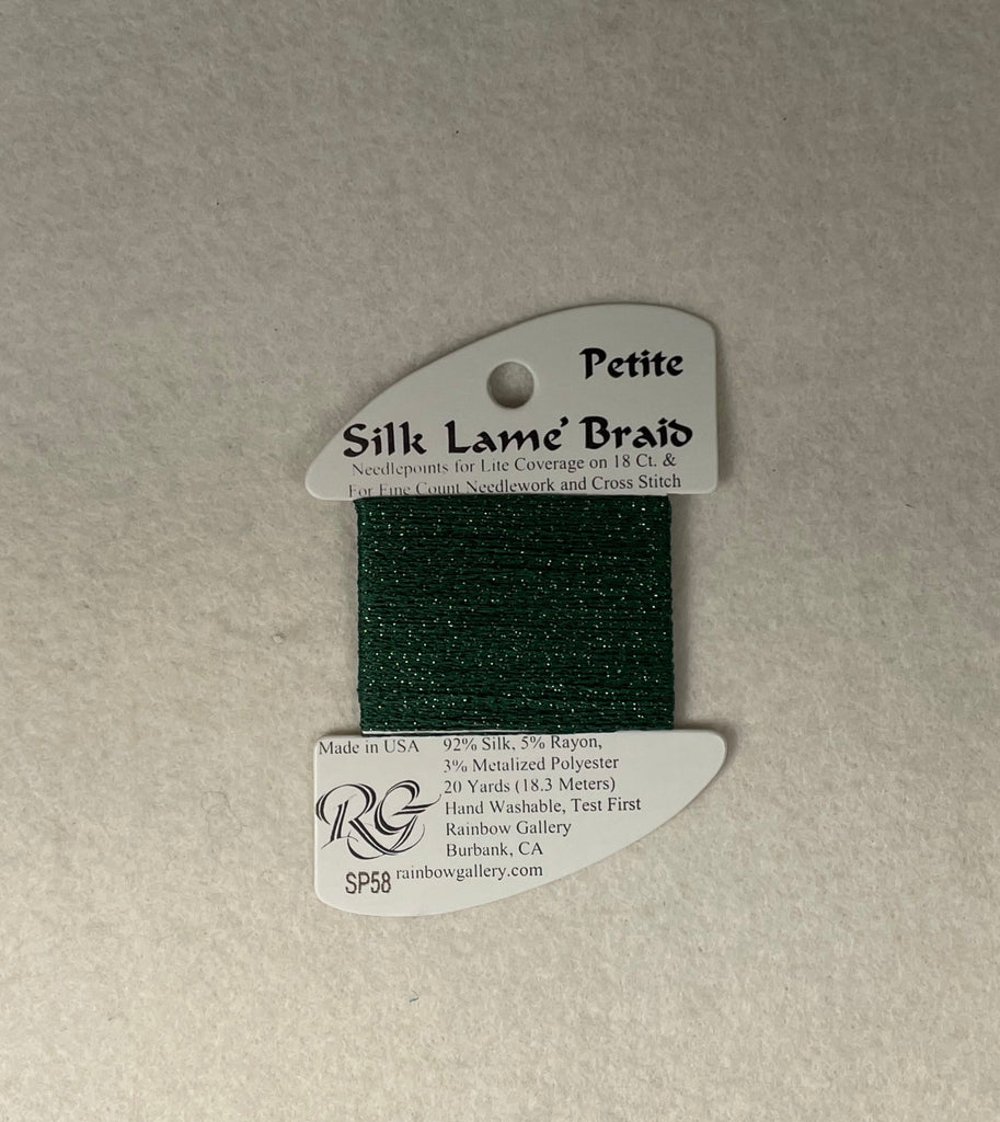 Petite Silk Lame Braid SP58 Dark Christmas Green
