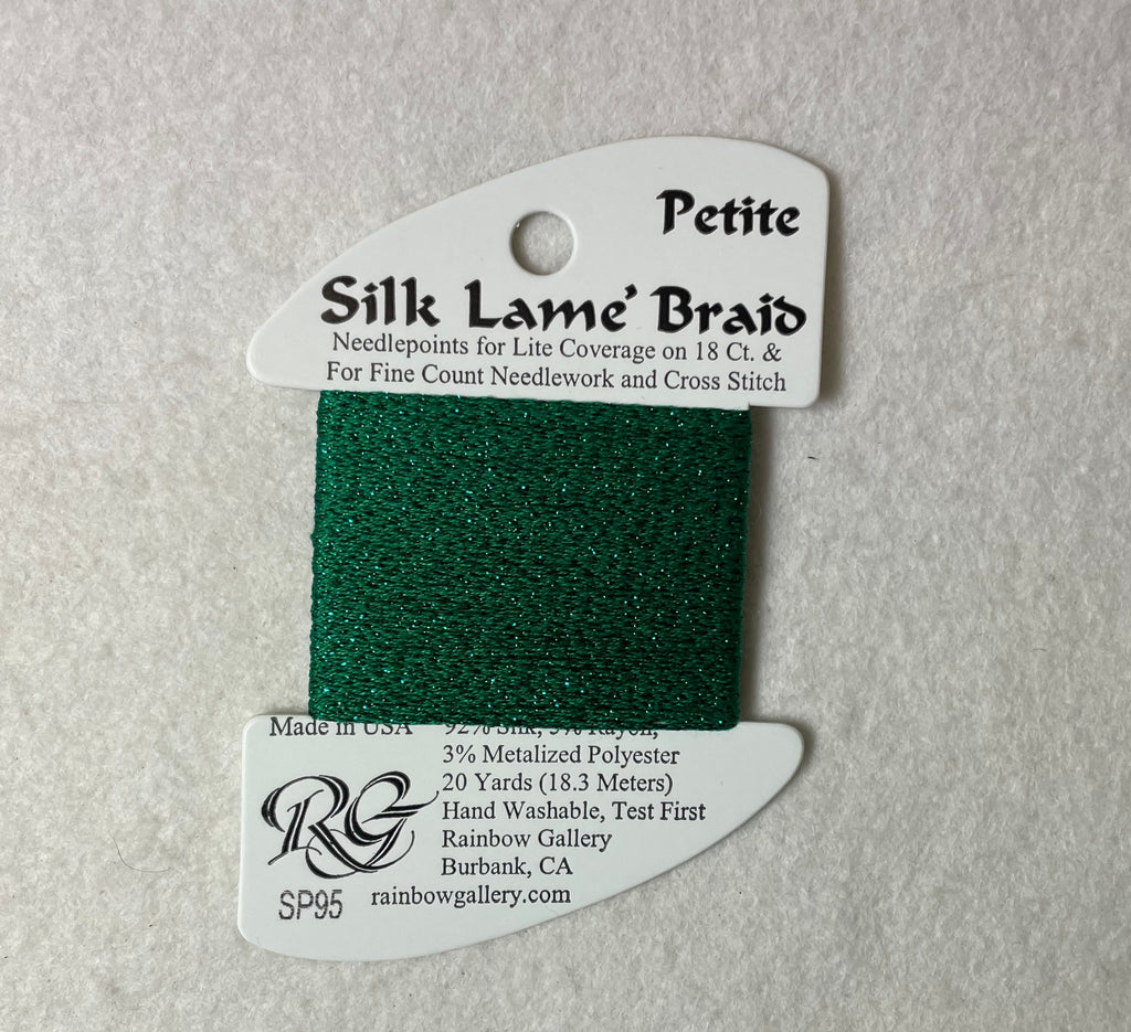 Petite Silk Lame Braid SP95 Medium Christmas Green