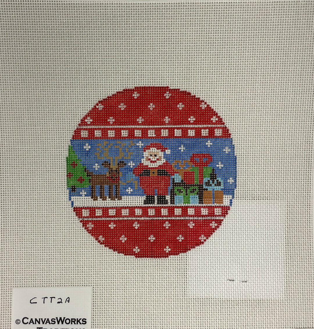* CanvasWorks CTT2A Santa and Rudolph Ornament