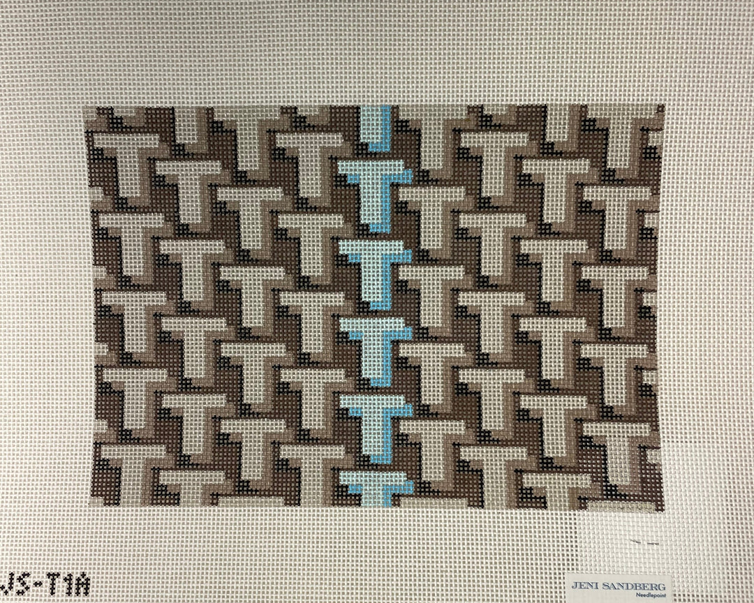 * Jeni Sandberg 'T' Letter Clutch- Brown JST1A