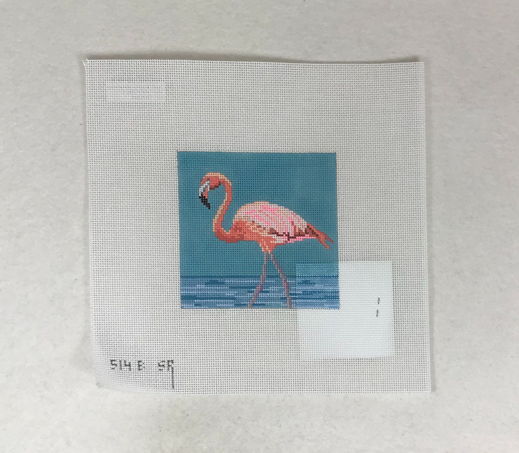 Susan Roberts Needlepoint Designs 514B Flamingo Coasters