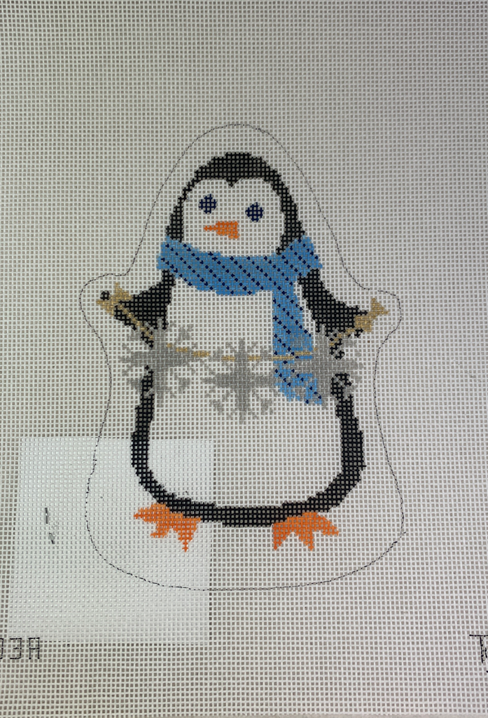 Two Sisters Needlepoint G03A Penguin Snowflakes