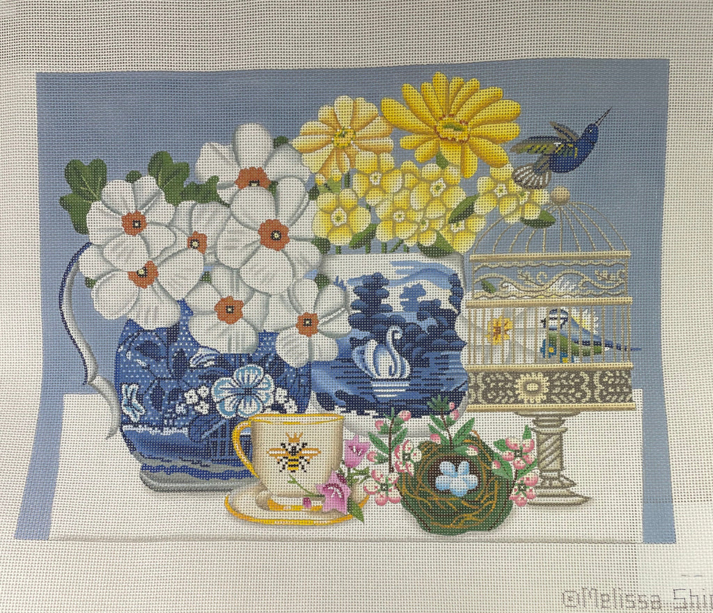 * Melissa Shirley 2275 Blue and White Still Life- 13m