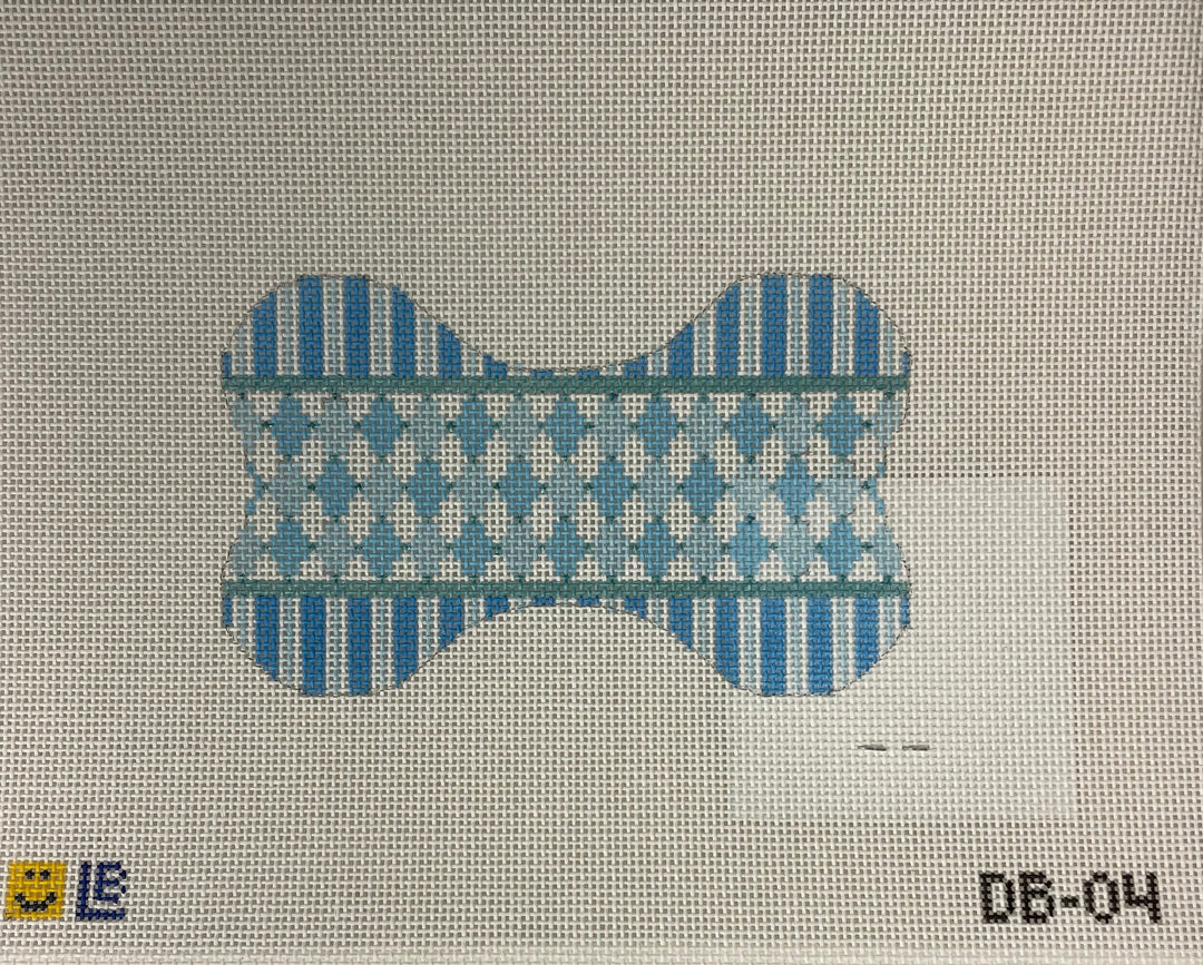* Lauren Bloch DB04 Dog Bone- Harlequin- Blue