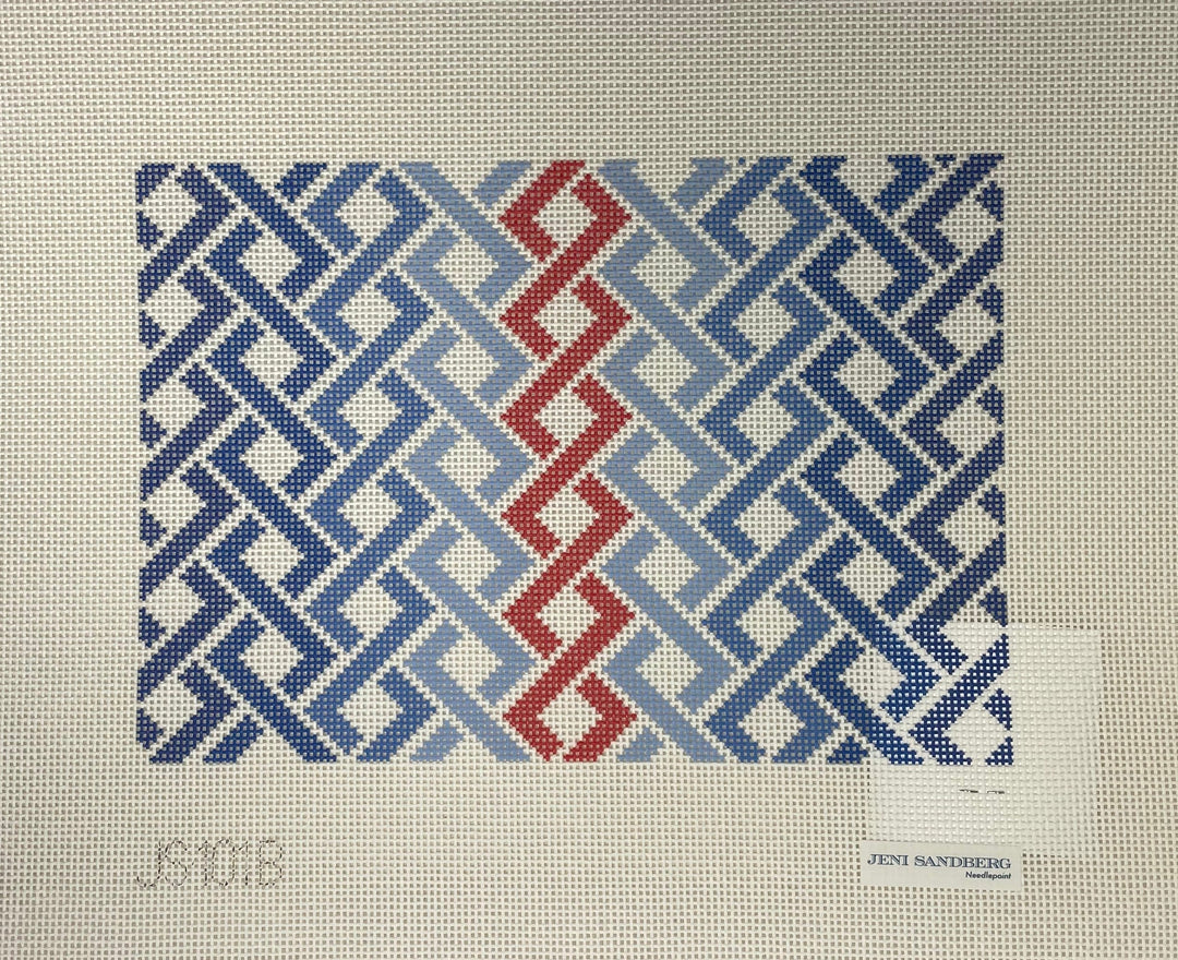 * Jeni Sandberg JS-101B Hicks Clutch- blue/red