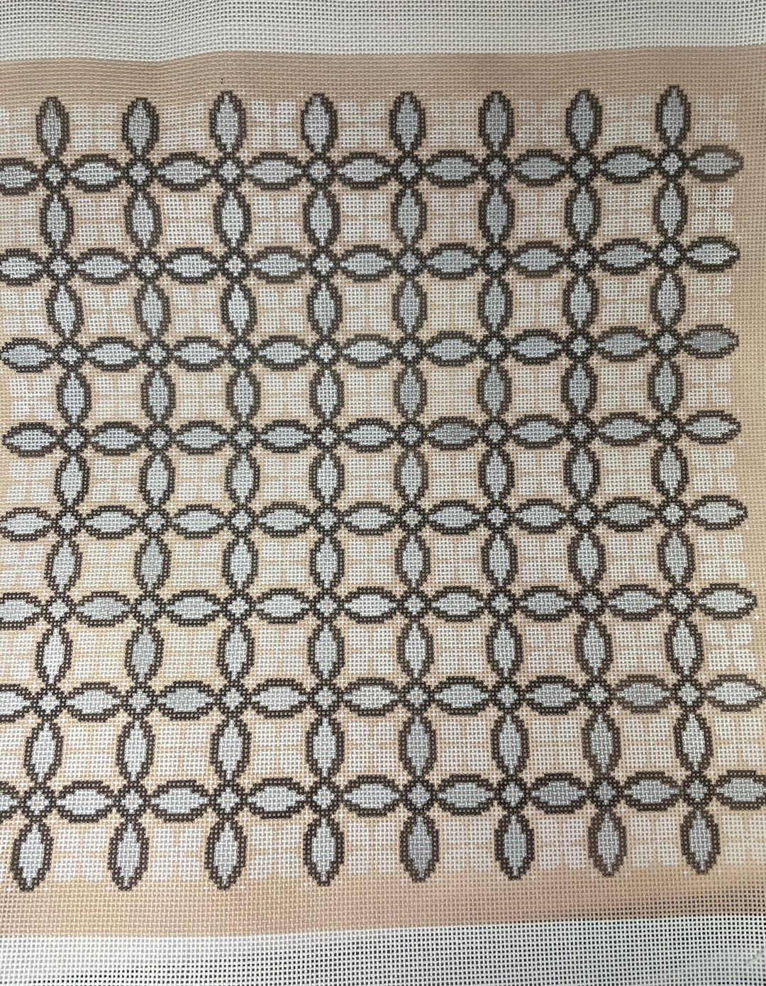 * Thorn Alexander TA4039 Taupe Primrose and Bowen's Knot Pillow