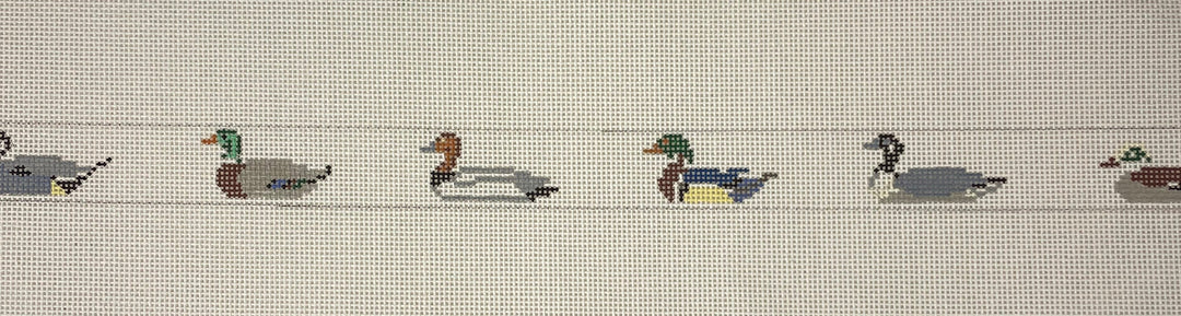 * Susan Roberts Needlepoint 1909 Ducks, Dog Collar- 18m