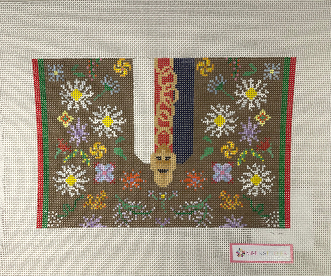 *Mimi in Stitches Chain Link Floral Clutch