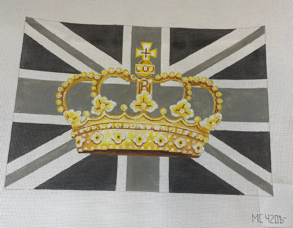Colors of Praise MC420B British Flag with Crown on Neutral Pallet