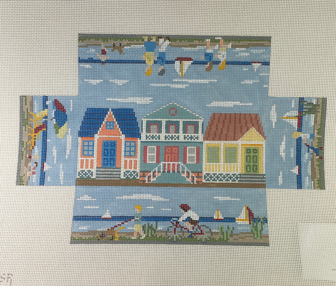 * Susan Roberts Needlepoint 6304 Beach Walk Brick Cover 13m
