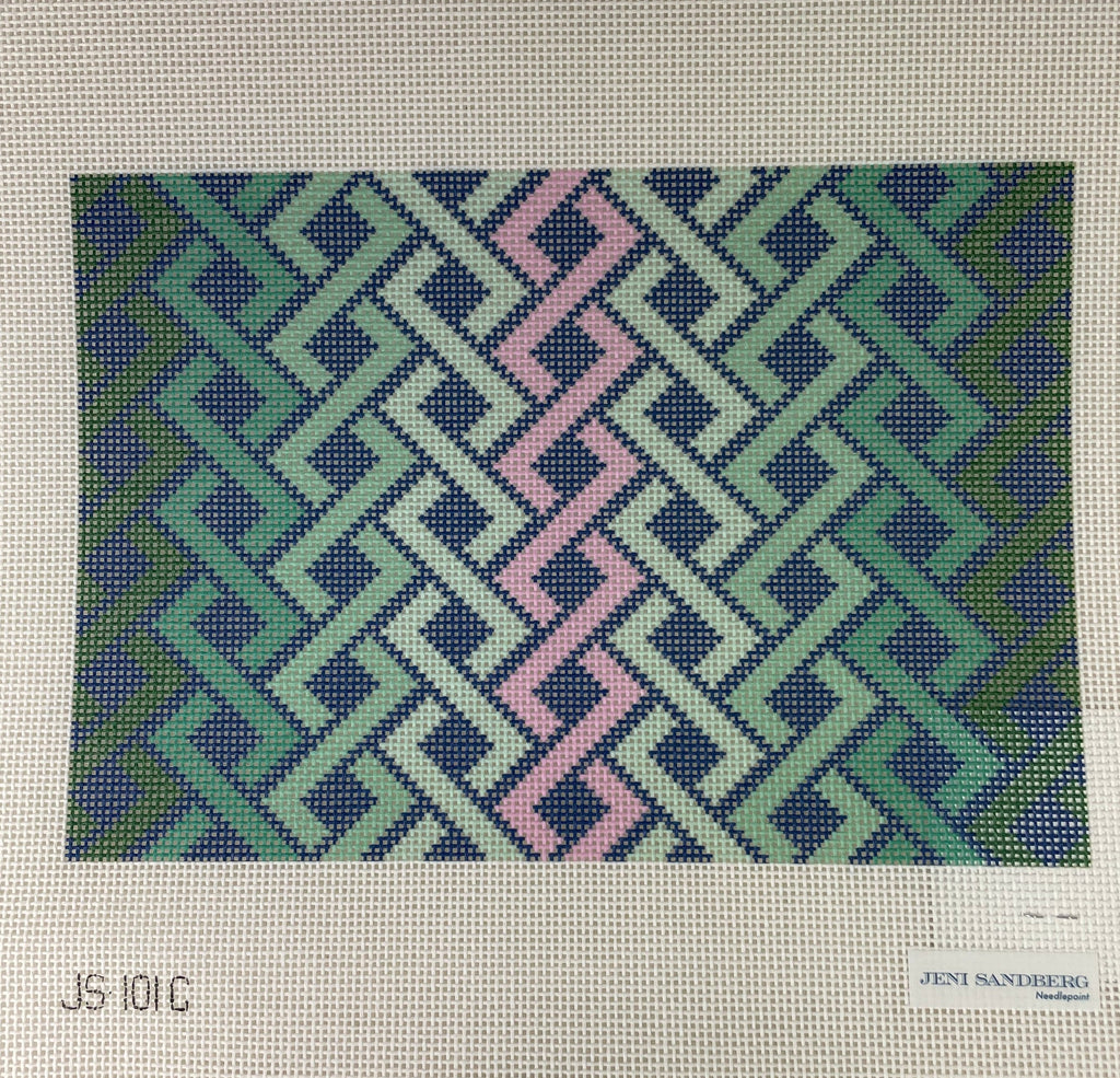 Jeni Sandberg JS-101C Hicks Clutch- green/pink