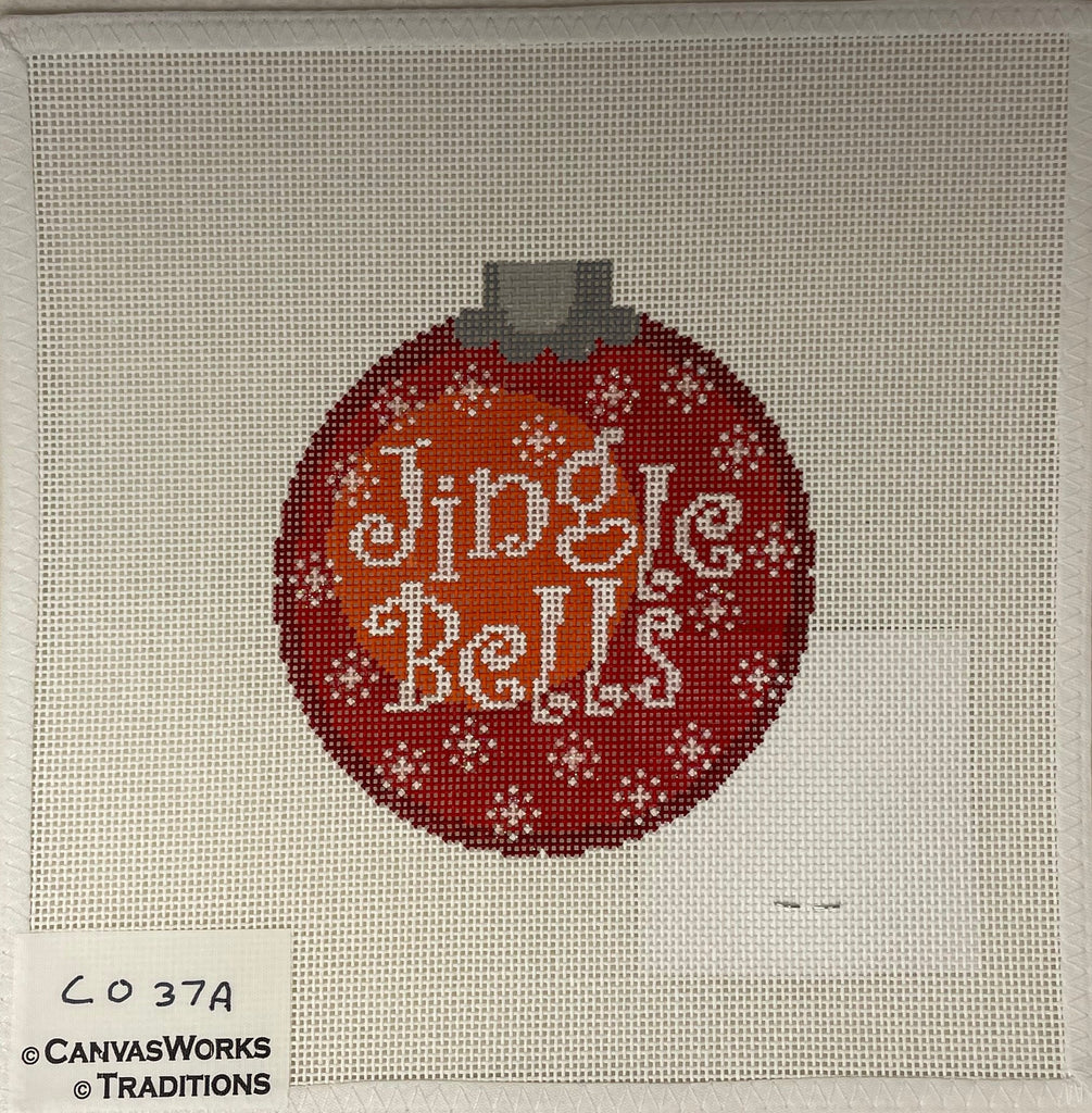 CanvasWorks CO37A Jingle Bells Ornament/Red