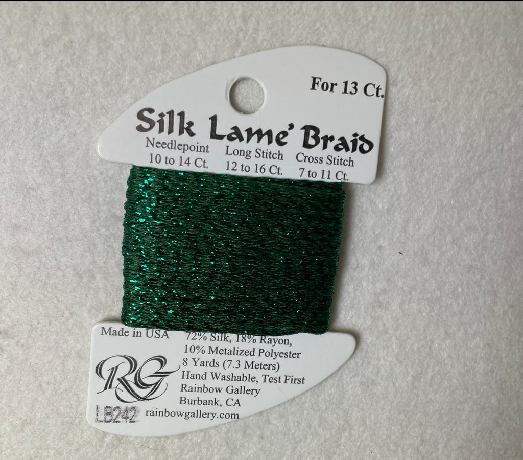 Petite Silk Lame Braid SP242 Peacock Green