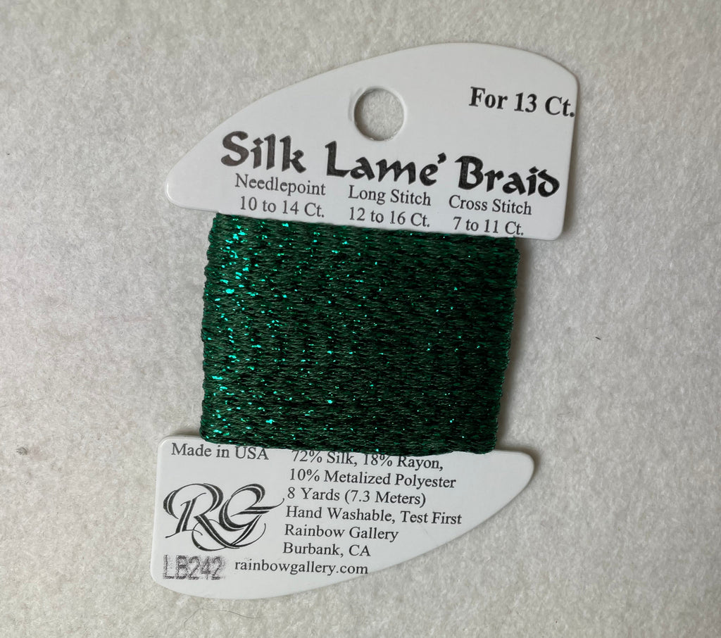Silk Lame Braid LB242 Peacock Green