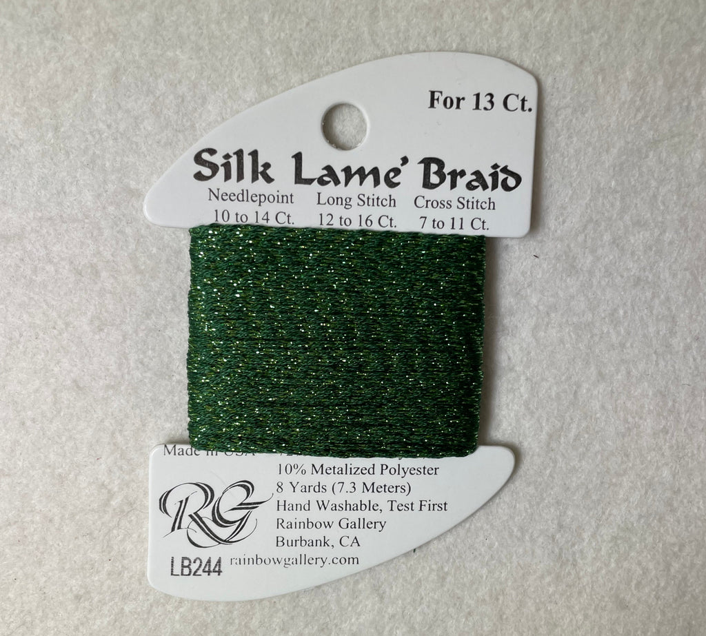 Silk Lame Braid LB244 Vineyard Green