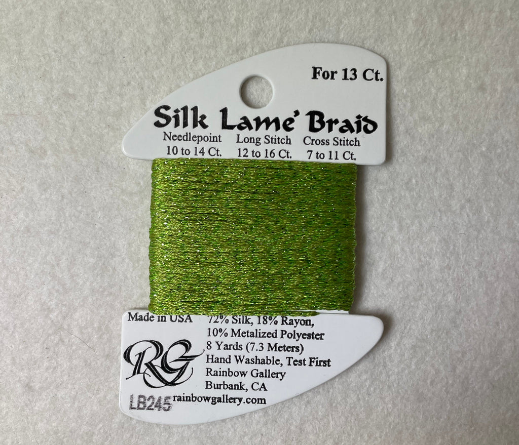 Silk Lame Braid LB245 Green Banana