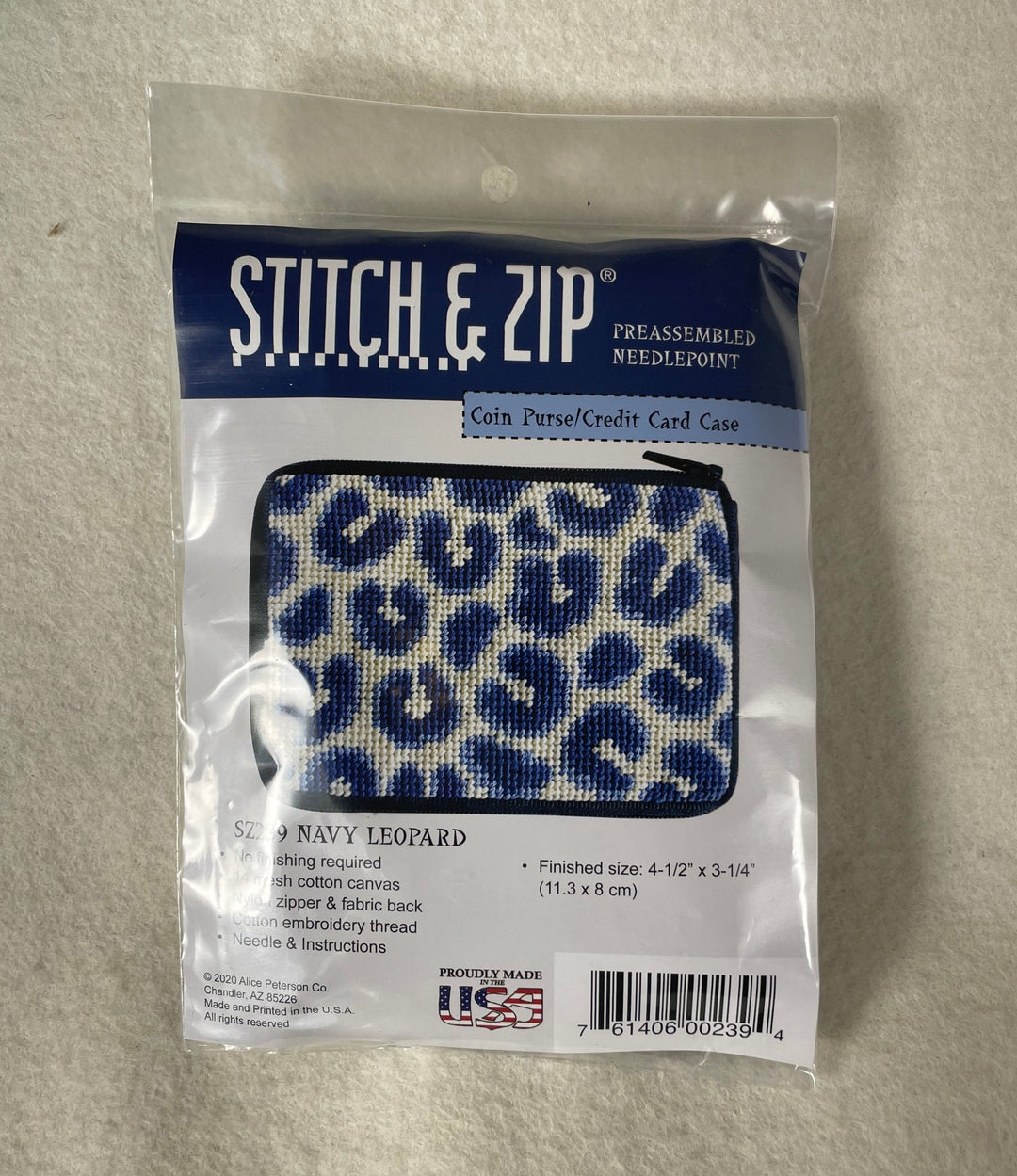 Alice Peterson SZ239 Navy Leopard Coin Purse