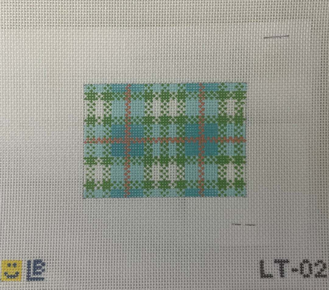 Lauren Bloch LT02 Vera Bradley Turquois Plaid Luggage Tag