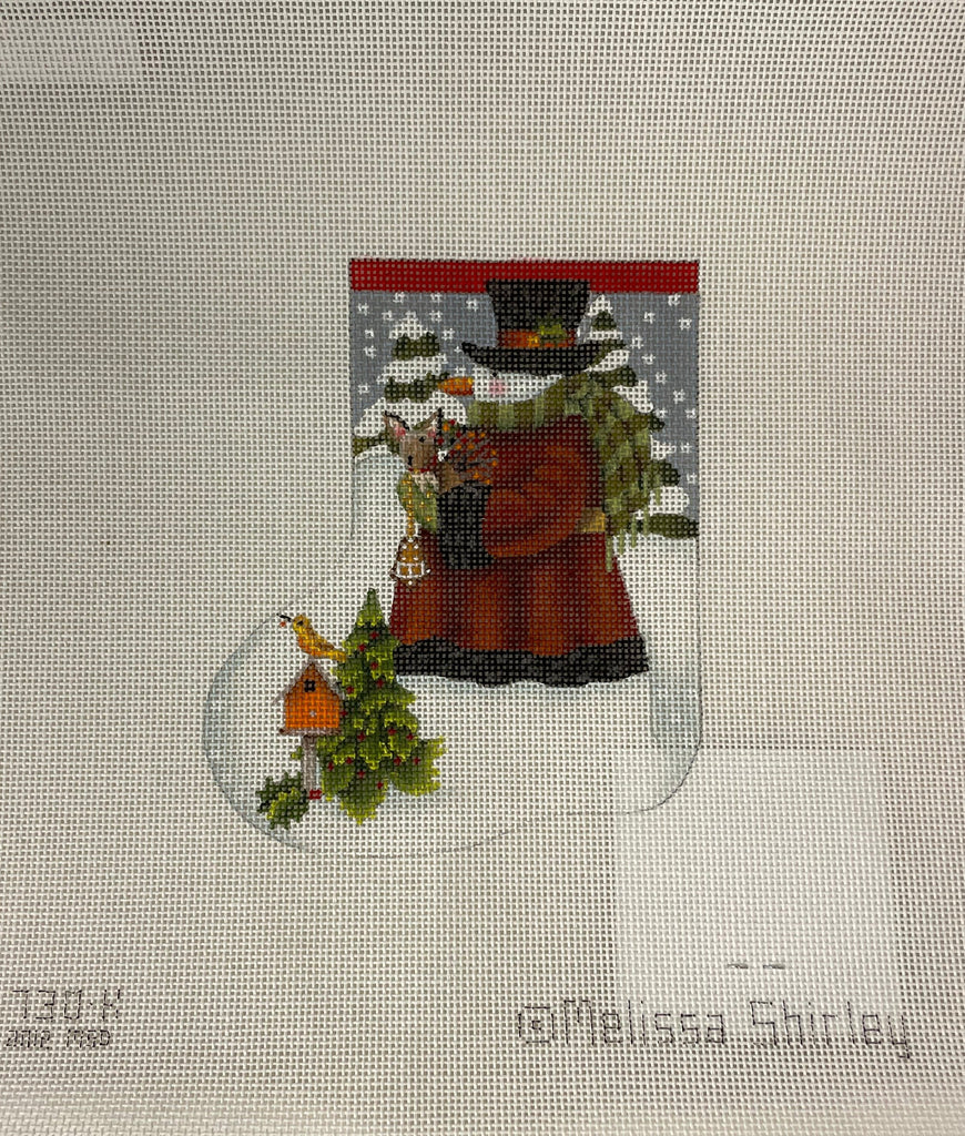 Melissa Shirley 730K Wildwood Snowman Mini-Stocking - 18m