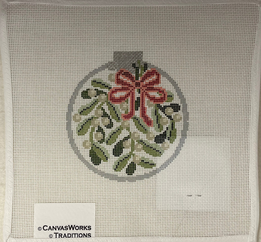 * CanvasWorks CO33B Mistletoe ornament - White