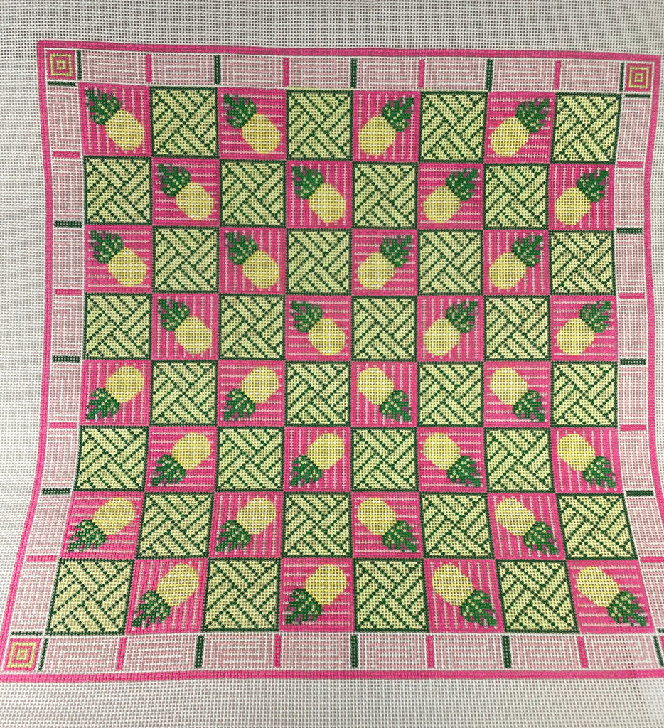 * SCT Designs KCD2502 Pineapple Gameboard - Pink and Green