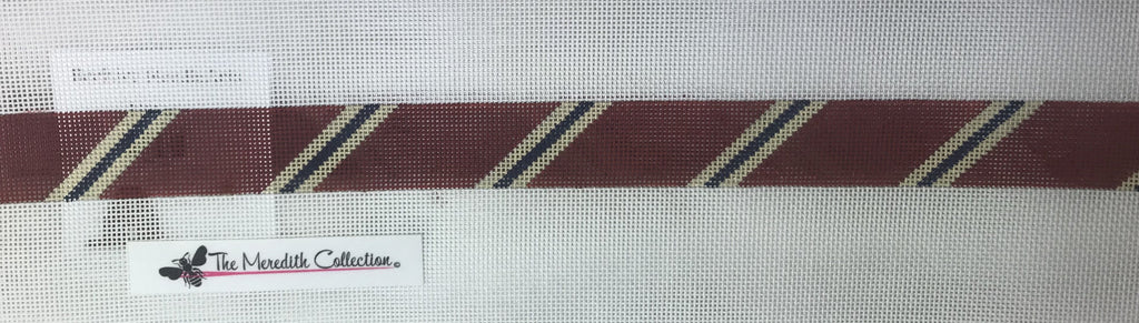 * Meredith Collection 121d Diagonal Stripe-Red/Khaki/Navy Belt