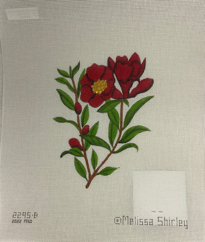 * Melissa Shirley 2295B Red Flowers- Turtle Bag