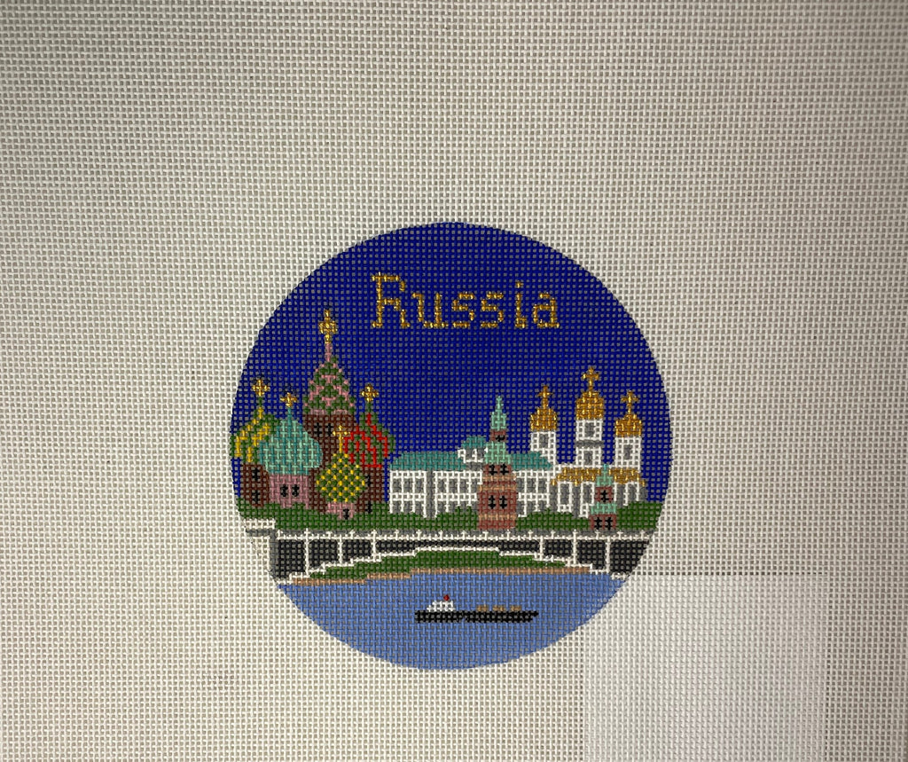 * Silver Needle 470 Russia Travel Rounb Ornament