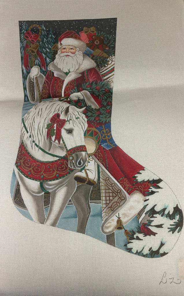 * Susan Roberts TTAXS312-18 Santa on Horseback Stocking