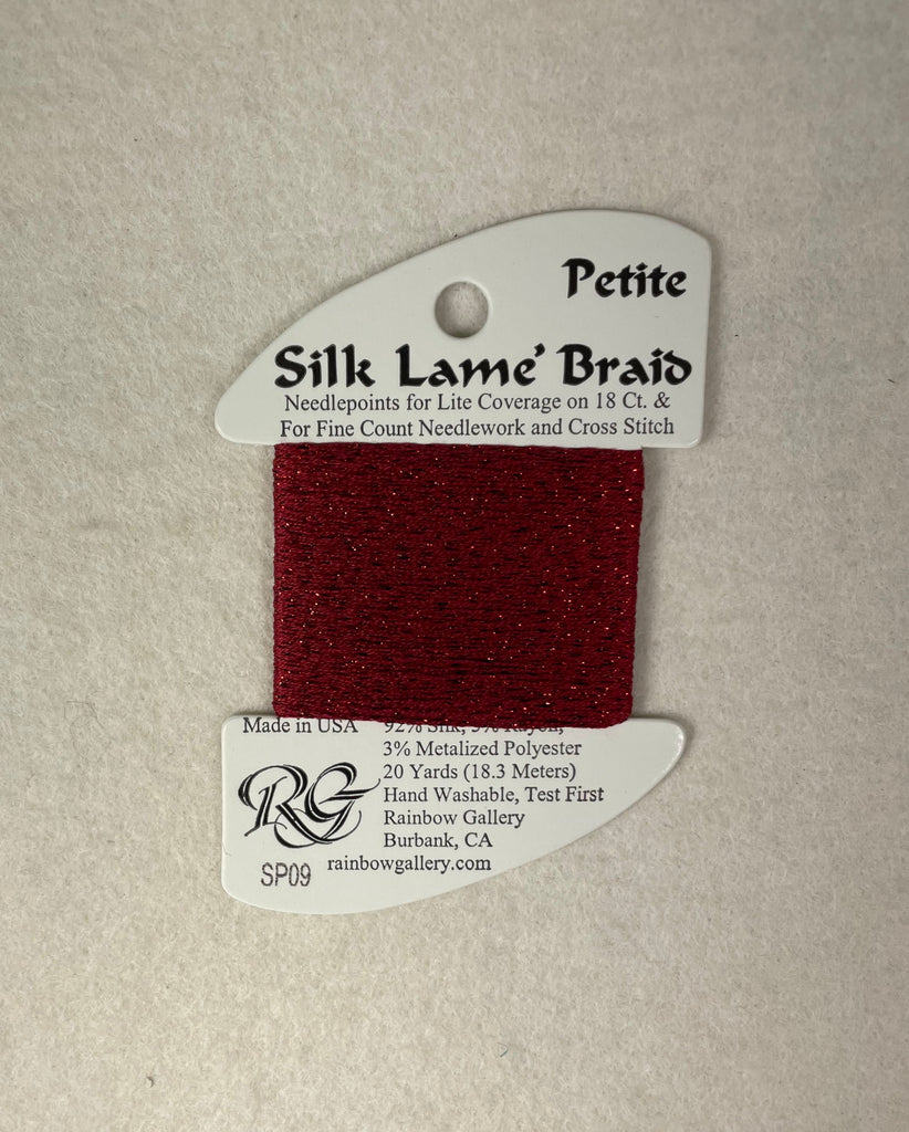 Petite Silk Lame Braid SP09 Dark Red