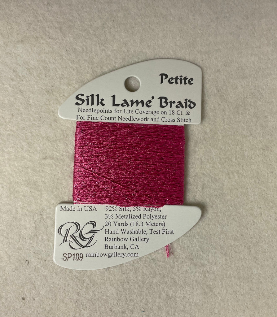 Petite Silk Lame Braid SP109 Medium Raspberry