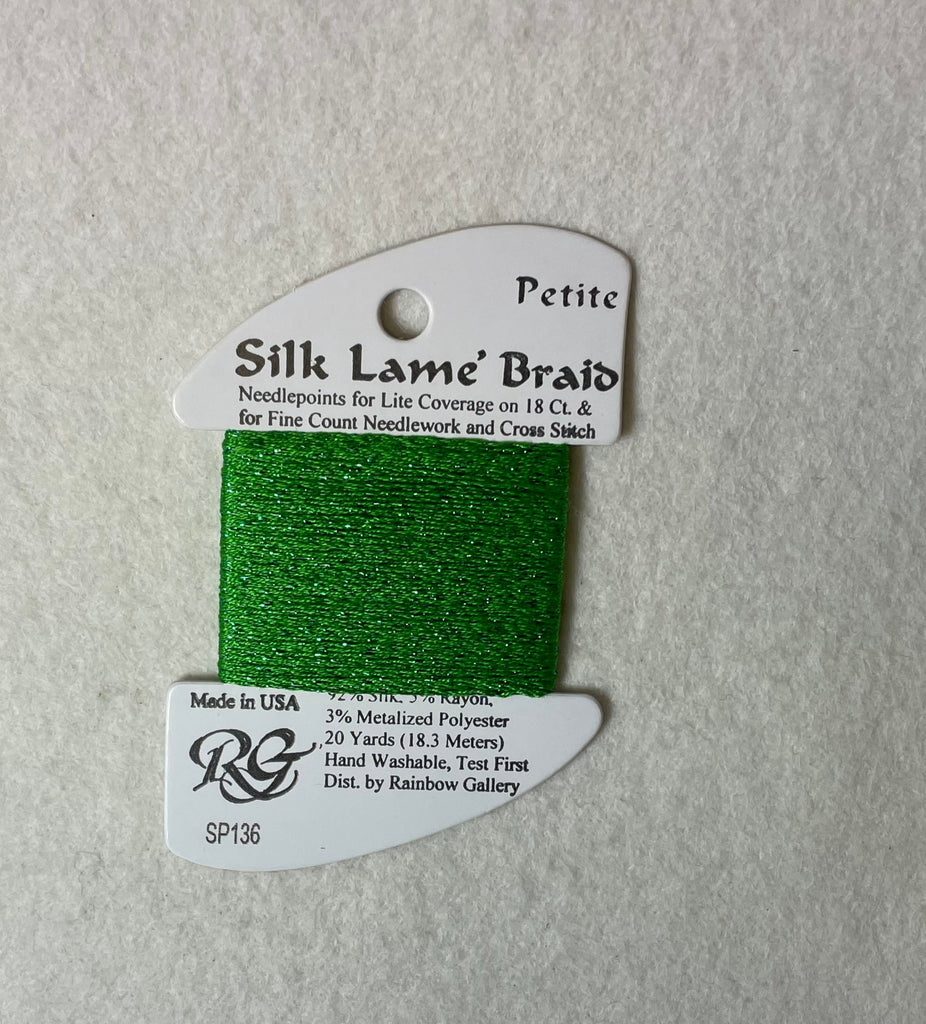 Silk Lame Braid SP136 Kelly Green