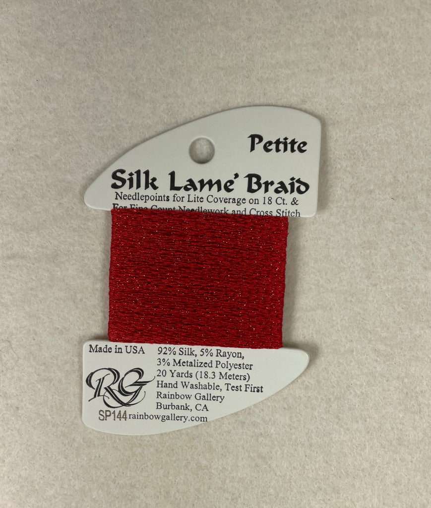 Petite Silk Lame Braid SP144 Christmas Red