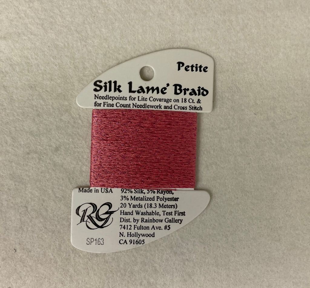 Petite Silk Lame Braid SP163 Medium Rose