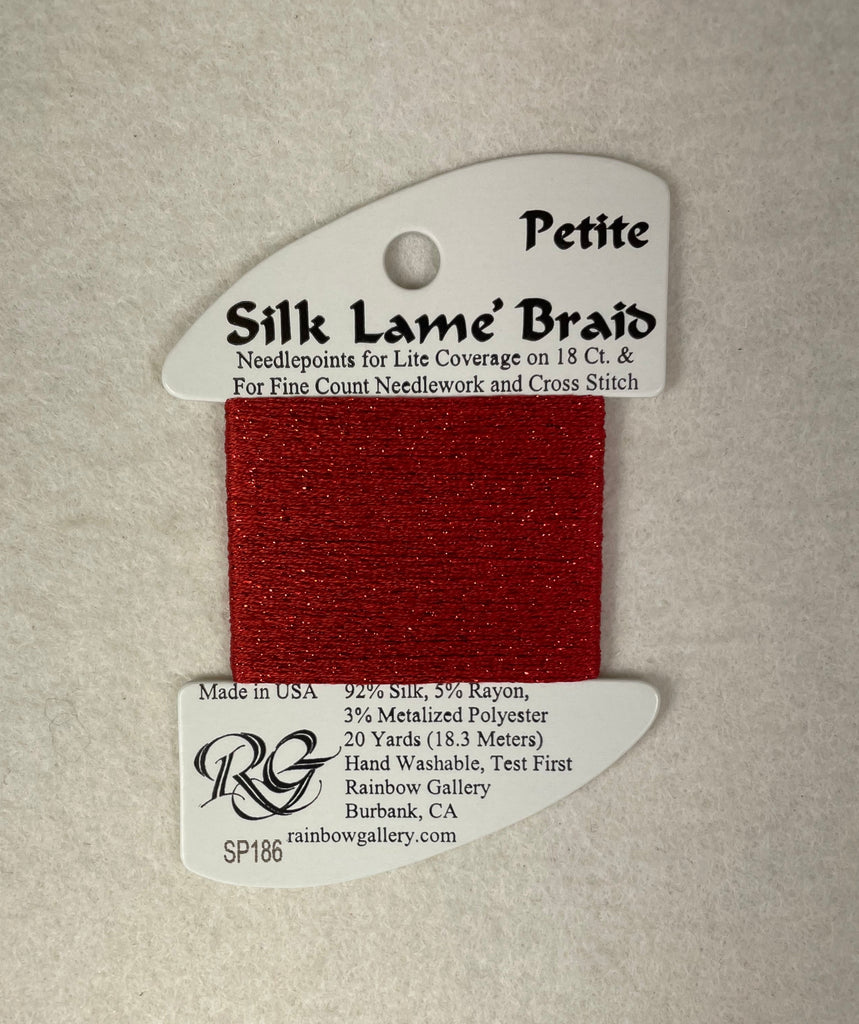 Petite Silk Lame Braid SP186 Fiery Red