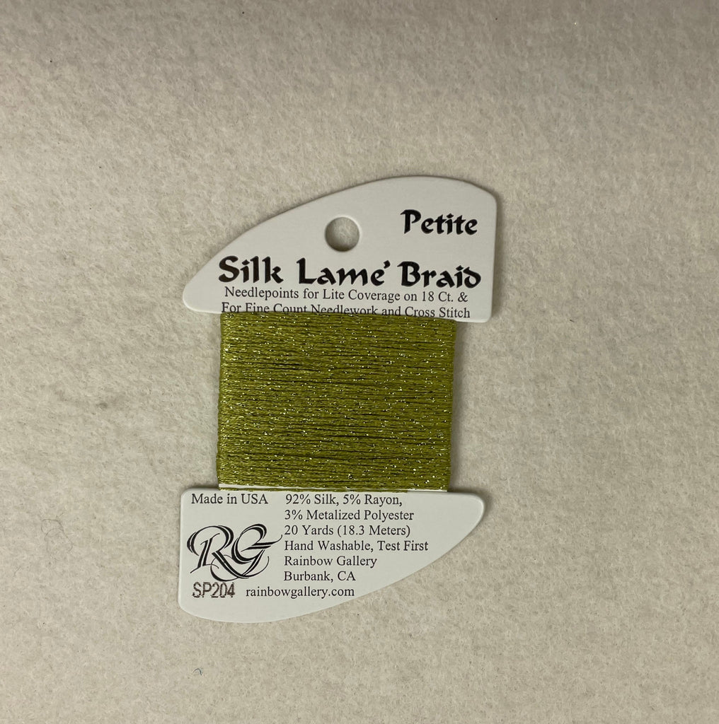 Petite Silk Lame Braid SP204 Green Olive