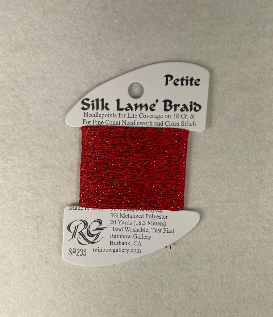 Petite Silk Lame Braid SP235 Flame Scarlet