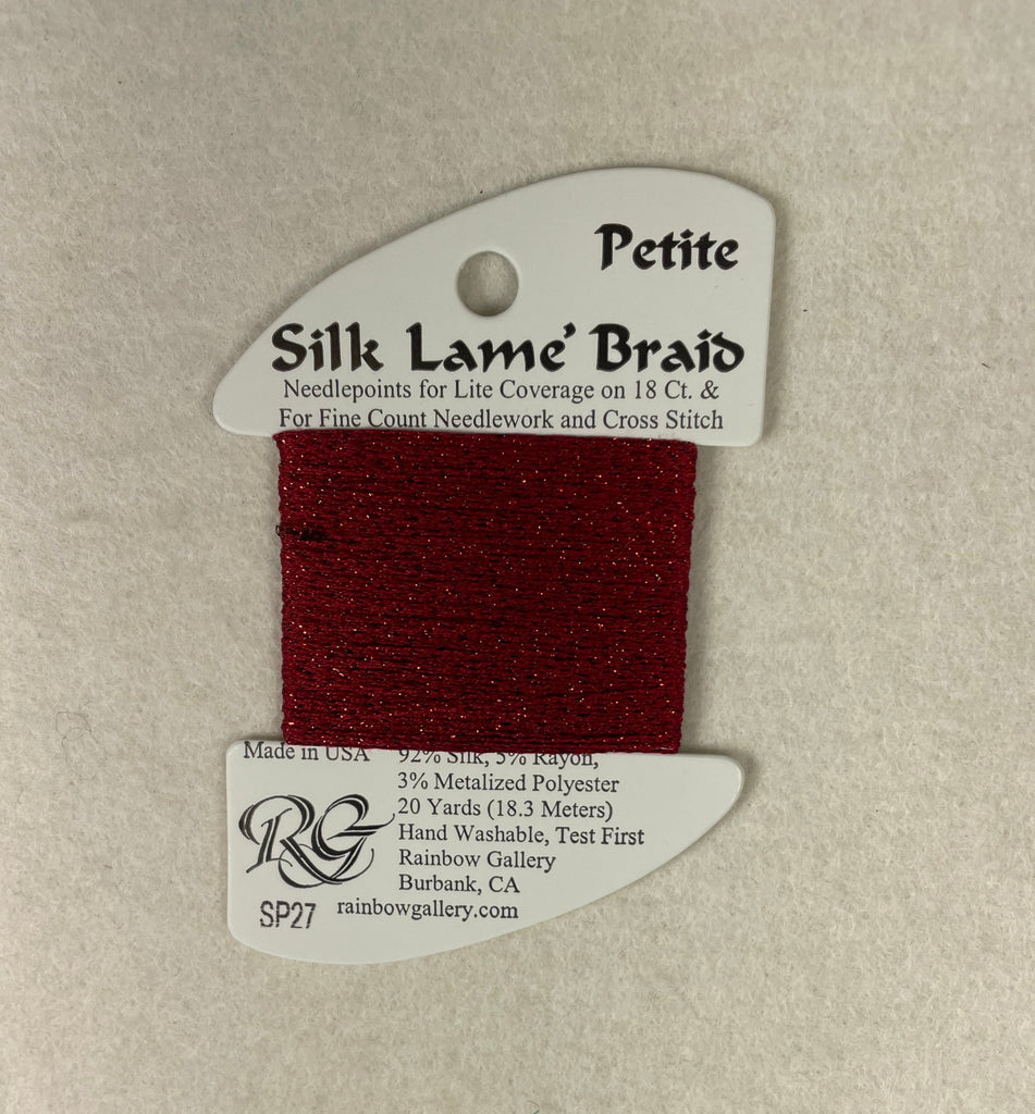Petite Silk Lame Braid SP27 Garnet