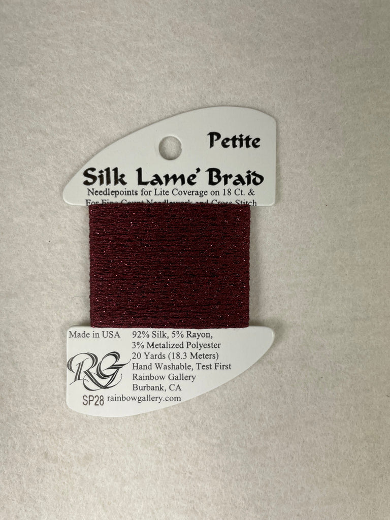 Petite Silk Lame Braid SP28 Burgandy